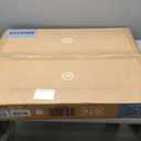 DUMOS Small Standing Desk Mobile Portable Rolling Laptop PC Table on Wheels Adjustable Height Computer Workstation for Home Office, 19 Inch, Modern White