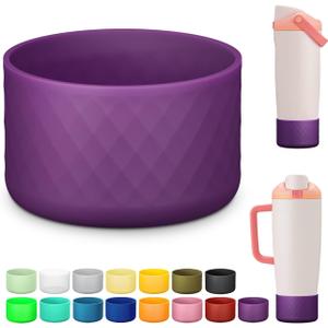 Silicone Boot for Owala 30oz & 40oz FreeSip Sway Bottles & Tumblers, Anti-Slip, Scratch-Resistant, Stability Enhancer, Protective Sleeve Accessories (Dark Purple, 1 PCS)