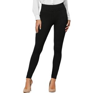 Conceited Stretch Slacks for Women - Wear to Work - Tummy Control - Slim Leg - Pockets - Ponte - (in Plus Size) (X-Small, Practically Posh)
