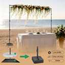 EMART Backdrop Stand with Heavy Duty Water Tank Base 8.5x10ft Adjustable Metal Photo Backdrop Stand Kit Pipe and Drape Background Frame for Birthday Party, Wedding Decorations, Studio Photography