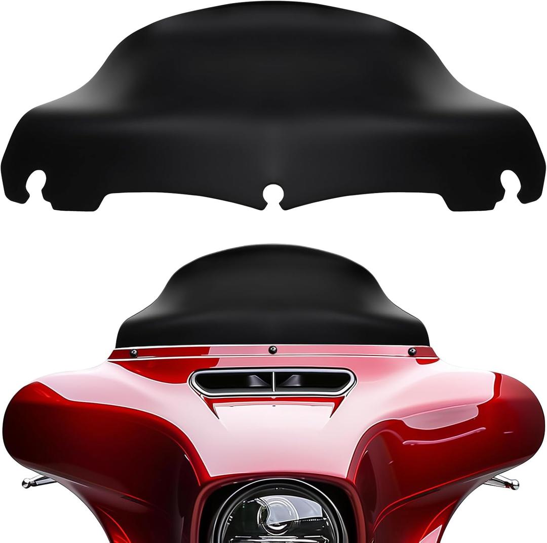 JMTBNO Black 9" Wave Windshield Windscreen Compatible for 2014-2024 Harley Davidson Touring Street Glide/Electra Glide/Ultra Limited/Tri Glide FLHT FLHX FLHXS FLHTK