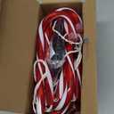 10" Christmas Candy Cane Lights (10PCS) for Landscape Decoration,Red & White Pathway Makers Lights (Include Stakes)