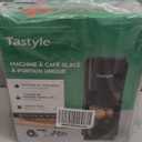 Tastyle Mini Hot and Iced Coffee Maker Single Serve, for K Cup and Ground, 6 to 14 Oz Brew Sizes, with Recipe Book, for Home, Travel, RV, Office and Dorm,Classic Black (2.0 Version)