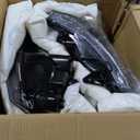 Headlights Assembly Pair for 2008 2009 2010 2011 Ford Focus S SE SES SEL Coupe/Sedan Headlamps Head Lights Replacement Driver and Passenger Side,Black Housing Amber Reflector