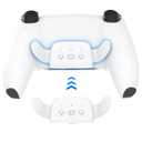 CHARM FOCUS Remap Kit with 2 Back Paddles for PS5 Controller BDM-030/040/050 , DIY PS5 Controller Mod Shell with Back Buttons Support Mapping & Turbo, Swappable Thumbsticks, White