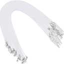50Pcs 45.7cm/18 Inch Waxed Necklace Cords Wax Rope Necklace Cord with Clasps and Chain Extender Imitation Leather White String Accessories for Jewelry Making Necklaces Bracelets DIY Crafts