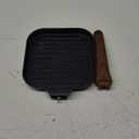 ESLITE LIFE 7 Inch Nonstick Small Grill Pan for Indoor Cooking, Versatile Induction Square Grilling Skillet Steak Pan for Stove Tops, PTFE & PFOA Free, Black