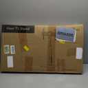 WALI Floor TV Stand with Power Outlet, Tall TV Stand Mount for 32-75 inch TV up to 110 lbs, Swivel and Height Adjustable TV Stands with Wood Base for Bedroom, Office(TVDVD-7P), Black