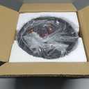 Modern Resin Pedestal Decorative Bowl, Large Fruit Bowl for Kitchen Counter, Stylish Key Bowl for Entryway Table, Matte Black