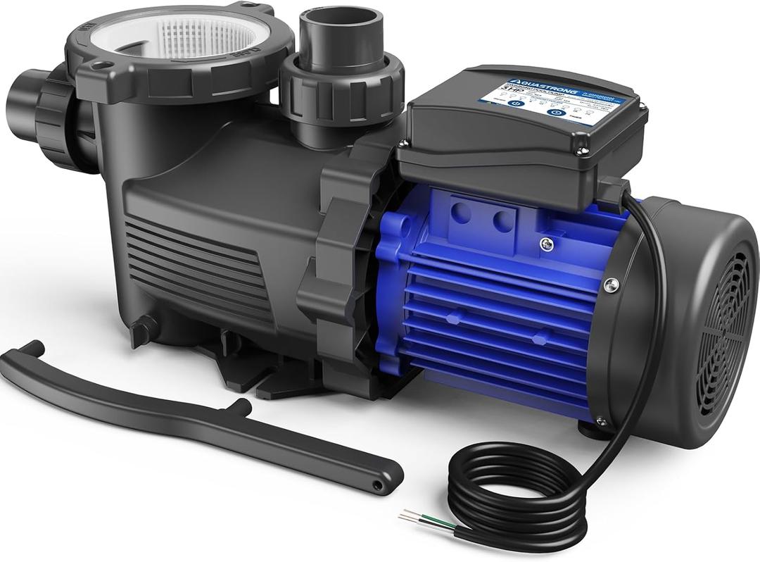 AQUASTRONG In/Above Ground Pool Pump, High Flow (with Timer, 3HP, 9350 GPH, 220V)