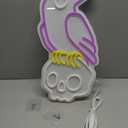 Crow Skull Christmas Neon Sign for Bedroom Dimmable Skull Light Horror Neon Signs Wall Decor Skull Lamp Led Neon Light for Man Cave Beer Bar Game Room Party Christmas Decor Gifts