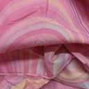 Girls Full Bedding Sets, 6 Pcs Pink Full Szie Comforter Set with Sheets, Tie Dye Superior Blue Pink Rainbow Bedding Set for Girls Kids (Wave)