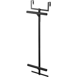 Yamazaki Home Tower Backpack Over The Door Hanger for Closet Or Bedroom, Two-Tiered Bookbag Metal Storage Rack, Easy Installation - Steel (Black)