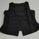 MakeMeChic Women's Square Neck Tank Button Front Sleeveless Dressy Shirt Top (Large, Black)