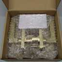 Mega Handles Schein Privacy Door Handle - 1 Pack Interior Reversible Gold Door Handle, Heavy Duty Bed & Bath Door Handles with Privacy Door Lock, Fits All Standard Doors - Satin Brass