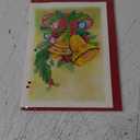 Jingle bells Christmas Card, Merry Xmas Greeting Card, Watercolor Artful Quilling Quilled Card for Holiday, Happy New Year, for Mom, Dad, Grandma, Friend, Boss, Co-worker (Ringbell)