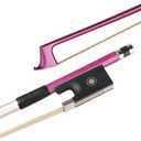 LIEKE Carbon Fiber Violin Bow 1/2 Size (1/2 size, Purple)