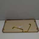 Acrylic Serving Tray with Handles - Multi-Use Plastic Tray for Party, Kitchen & Bathroom - Decorative Valet Tray for Ottoman, Dessert & Coffee Table (Amber)