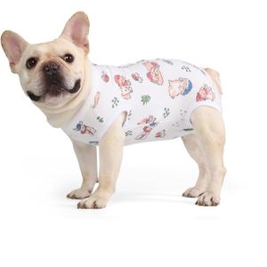 FEimax Dog Recovery Suit After Surger, Abdominal Wounds Post Surgical Recovery, Soft Breathable Dog Bodysuit for Small Middle Pet, Alternative Bandages Substitute Abdominal Wounds Cone & E-Collar