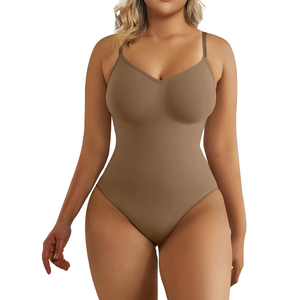 SHAPERX Women's Shapewear Bodysuit Tummy Control Body Shaper Seamless Sculpting Snatched Waist Body Suit, Size L/XL