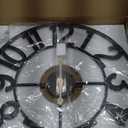 18 in Large Outdoor Clock Black Metal Outdoor Wall Clock for Patio/Pool Area Farmhouse Decorative Outdoor Clocks Sient Battery Operated Vintage Industrial Outside Clock for Garden, Backyard