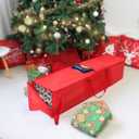 Demao Christmas Wrapping Paper Holder, Wrapping Paper Storage Bag for Christmas Rolls, Resistant 41 inch Organizer Storage Container, Stores up to 25 Standard Rolls (Red)