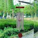 2 Pack Pgzsy Memorial Wind Chimes Outdoor Large Deep Tone, Elegant Sympathy Wind-Chime Personalized with 6 Tuned Tubes for Garden Patio Balcony and Home