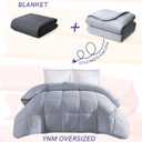 YnM Weighted Blanket Queen 20lbs, The Heavy Oversized Weighted Comforter, Warm & Fluffy Throw (Neutral Grey, 20lbs, 90" Lx90 W), 90 in x 90 in 20 lb