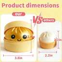 Dumpling Squishy Mystery Box, Super Soft Slow Rising TPR Tear-Resistant Smiley Face Dumpling Toy, Fidget Sensory Toys for Easter Basket Stuffers, Parties, Classroom Prizes Adults Kids( Gold