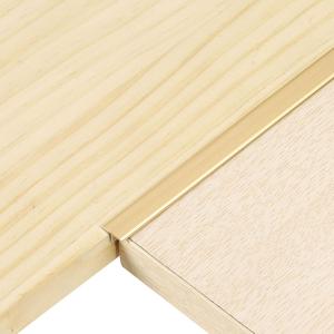 uxcell 2Pcs 2.9ft x 0.39" T Molding Floor Transition Strips, Aluminium Alloy Vinyl Flooring Gap Trim for Joining Laminate Planks Tiles Floor Gaps, Gold