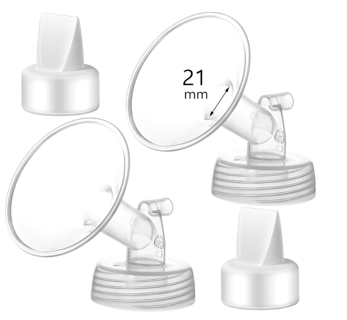 Momstouch 21mm Flange and Duckbill Valve Compatible with Spectra S1 S2 9 Plus Breastpump Replacement to Spectra Pump Parts, Not Original, Replace Accessories.