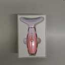 Dopsikn 7 Color Galvanic Machines - Red Light Therapy for Face and Neck, Face Massager Tool for Wrinkles, Double Chin, Vibrating Facial Massager with Thermals, Pink