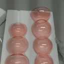 Glass Bubble Vases for Flowers, Hewory 2pcs Pink Unique Cute Single Flower Vase for Centerpieces, Funky Aesthetic Vase Skinny Bud Vase, Cool Groovy Decor for Home Living Room Bedroom Office Tabletop