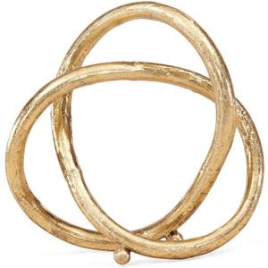 Danya B. Gold Eternal Loop Metal Art Abstract Sculpture. This Unique Accent Piece Symbolizes an Unending Cycle of Life. Perfect for Wedding, Anniversary, Home or Office Decor