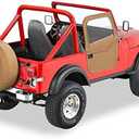 Bestop 5177837 Full Fabric Door (Jeep 76-86 CJ7 Fits 51598, 2-pc)