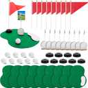 10 Set 60PCS Golf Table Centerpieces, Golf Centerpiece Table Decorations Including Green Mats, Ball, Sand Trap, Red Flag and Base Memo Clip Holder for Sport Themed Birthday Party Decor