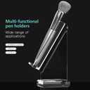 SANRUI Acrylic Pen Holder Desktop Display, Vertical Fountain Pen Pencil Stand Ballpoint Showholder, Clear Makeup Brush Rack, Paintbrush Drying Support Organizer Desk for Exhibitions,Office,Store Use