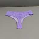 YELAIVP Women's Ruched Back Bikini Bottoms High Cut Bathing Suit Bottoms Cheeky Thong Swimsuit Bottom (Medium, 886_light Purple)