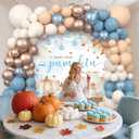 178 pcs Pumpkin Baby Shower Decorations Blue Balloons Set Fall Pumpkin Party for Boys A Sweet Little Pumpkin is On the Way Autumn Baby Shower Boy Garland Arch Kit
