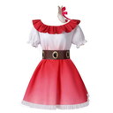 Helltaker Ai Hoshino Cosplay Dress Costume Oshi No Ko Red White Hairpin Women Dress for Halloween Party, One Size