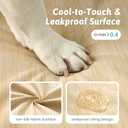 COZY KISS Cooling Dog Bed for Medium Small Size Dogs, Q-Max >0.4 Summer Cool Pet Bed, Orthopedic Foam Dog Sofa with Sides, Bolster Anti-Slip Couch with Washable Removable Cover, M 30x20x6 inch, Beige