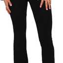 Fawjsais Flare Leggings for Women Skinny Fold Over Leggings Bootcut Yoga Pants Low Rise Sweatpants (Black, L)