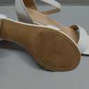 mysoft Women's Chunky Low Heels Open Toe Block Heeled Dress Ankle Strap Pump Wedding Sandals (White, M) 8W