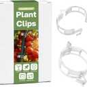 CLEANGOR 300Pcs Plant Clips, Plant Support Clips Plastic Trellis Clips Garden Plant Clips for Tomatoes, Cucumbers, Vines, Reusable Garden Clips Tomato Clips, Gardening Supplies to Grow Upright