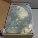 TOCHGREEN 2 Pack 13Ft Artificial Eucalyptus Flower Garland with White Roses, Fake Rose Flower Greenery Garland Floral Vines for Wedding Home Party Table Runner Decor (2PCS, White)