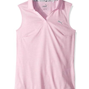 Puma Golf Girls 2019 Heather Polo, Pale Pink, Medium