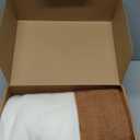 Double Stitch Alpaca Wool Throw Blanket - Warm, Soft Blanket for Couch, Luxury & Decorative Fleece Throw, Fall Plaid, Gift for Mother's Day, House Warming, 50" x 60", Harvest Brown & Cream