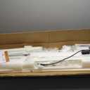 Veken 55 Inch Large Electric Standing Desk, Sit to Stand Up, Heights Adjustable, Work Home Office Computer Table for Study, Walking Pad, Writing, and Games, Wooden Desktop Desks, White. Minor Damage on the Table