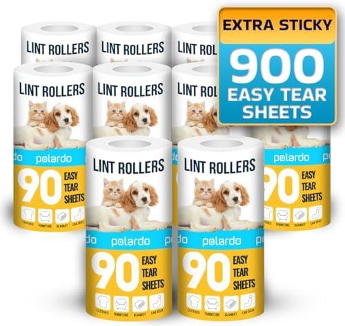 Lint Rollers 4 Pack (Missing 1) of Refills Only. Pet Hair Remover for Clothes, Furniture, Couch, Carpet, Dog Hair Remover, Cat Hair Remover, Animal Fur, Fuzz