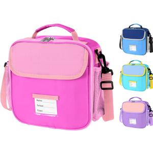 Lunch Bag for Kids Insulated Lunch Boxe for Boys Girls Small Reusable Cooler Tote Lunchbag Back to School Cute Lunchbox for Teens (pink)